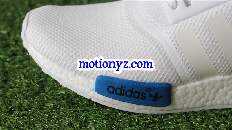 Real Boost Adidas NMD R1 White Blue Glow